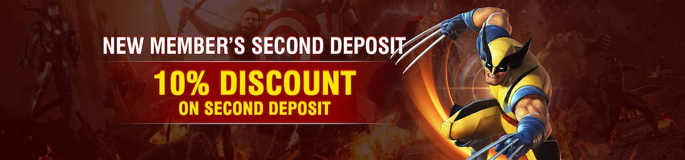 NEW MEMBER'S SECOND DEPOSIT - 10% DISCOUNT ON SECOND DEPOSIT